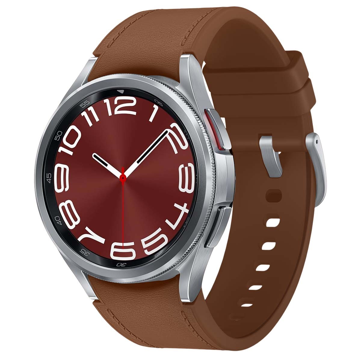 Bracelet Galaxy Watch 4 Classic cuir anti-transpiration marron S/M