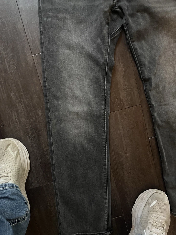 Jeans reto LEE masculino movimento extremo slim fit W32 L32 preto algodão - Imagem 2 de 4