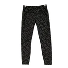 Sweaty Betty Leggings Womens M Black Power Logo Print Ankle Gym Yoga Running