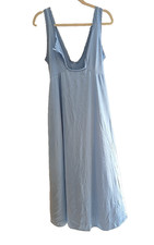 Vintage Vanity Fair Blue V-Neck Sleeveless Sleepwear Nightgown Womans Size 36