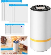 Portable Vacuum Sealer Set With 10 Bags, Food Pump Mini Bag... 