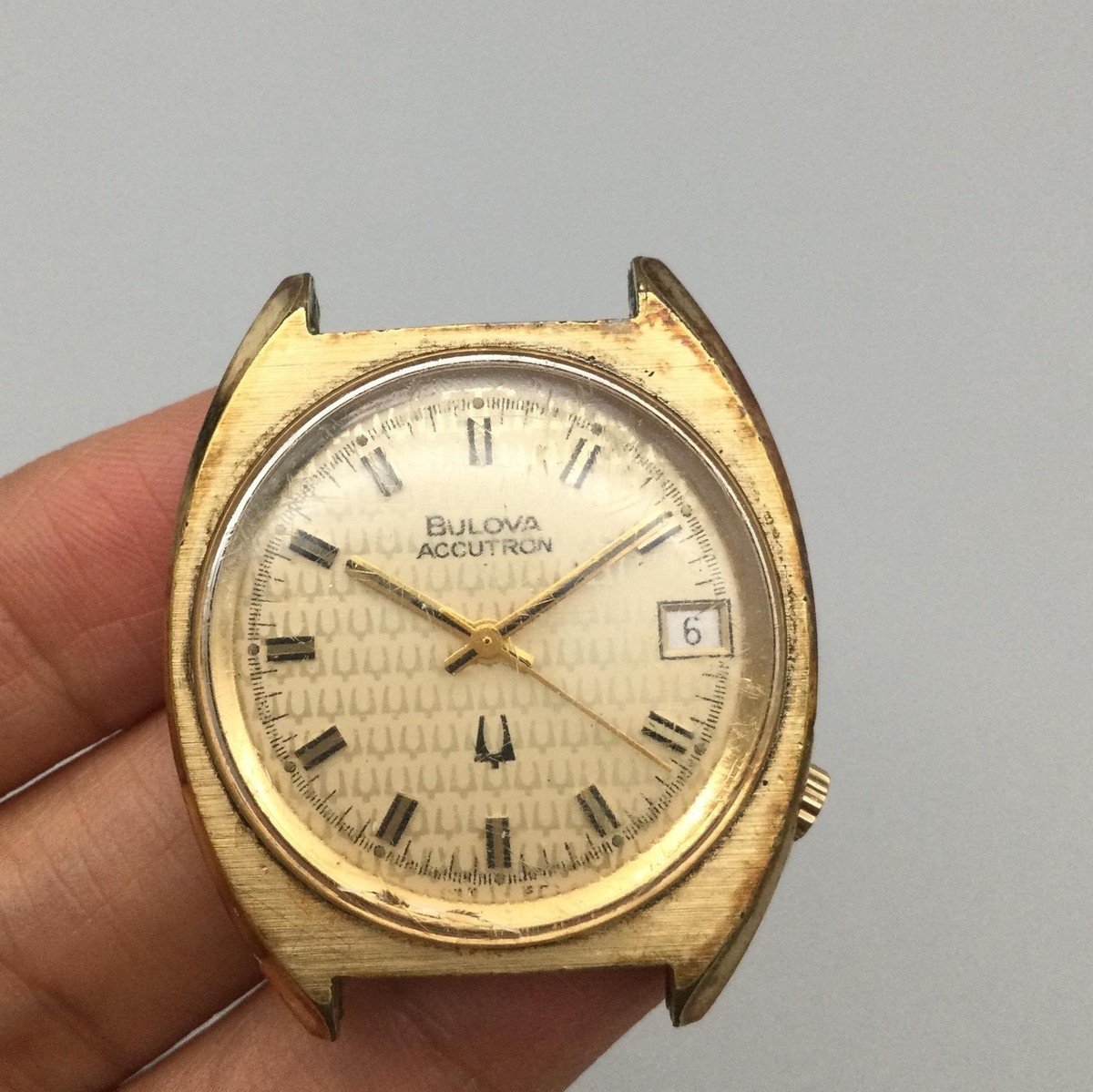 Vintage Bulova Accutron Men Watch 34mm Tuning Fork 10K RGP NOT