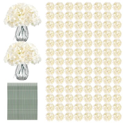 204PCS Hydrangea Artificial Flowers Bulk, Artificial Hydrangea Flowers, Fake ...