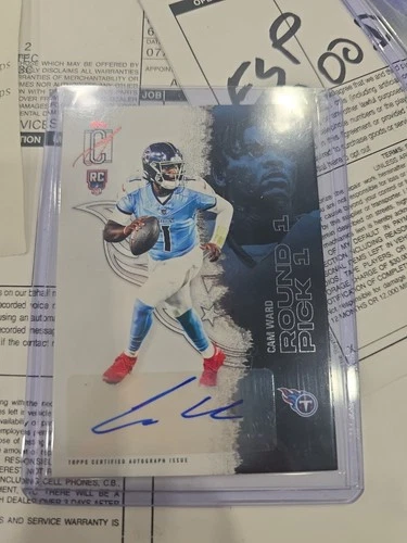 Topps Signature Class Cam Ward Tennessee Titans Round 1 Pick 1 RC Auto #101