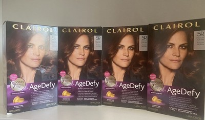 Lot Of 4 Clairol Age Defy Permanent Hair Color #5R MEDIUM AUBURN SEALED Boxes