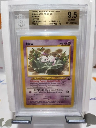 1999-02 Wizards of The Coast Pokemon Black Star Promos #47 Mew Lilypad BGS 9.5
