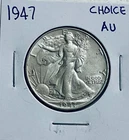 1947 Walking Liberty Half Dollar UNCIRCULATED Choice AU