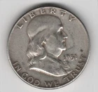 1951 P FRANKLIN HALF DOLLAR 90% SILVER 50¢ PHILADELPHIA UNITED STATES OF AMERICA