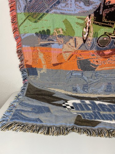 Vtg Star Wars Episode 1 Anakin Skywalker Pod Racer Northwest Co Tapestry Blanket - Picture 12 of 12