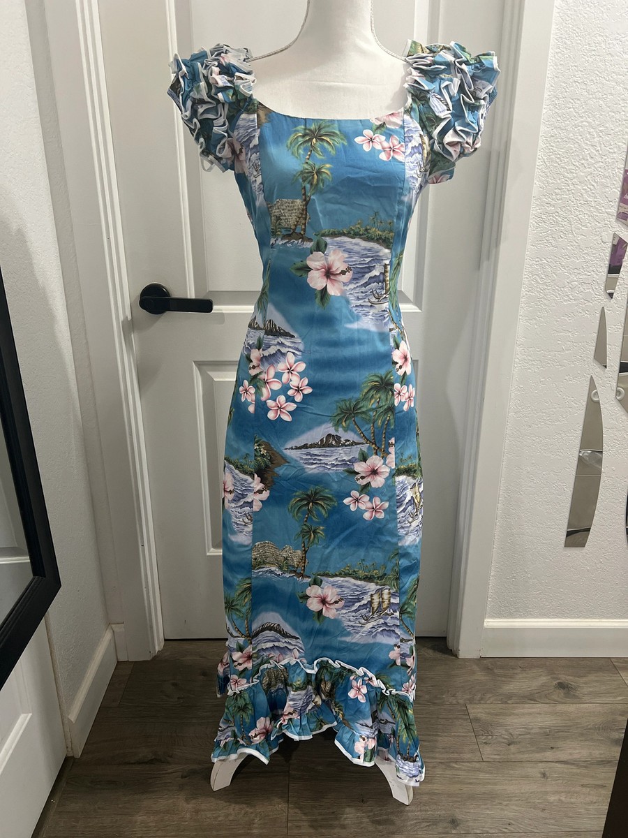blue hawaii dress Rulebreaker Wrapdress, Blue Hawaii Cotton