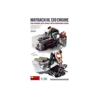 MAYBACH HL 120 ENGINE WITH REPAIR CREW KIT 1:35 Miniart Kit Figure Militari -D- 