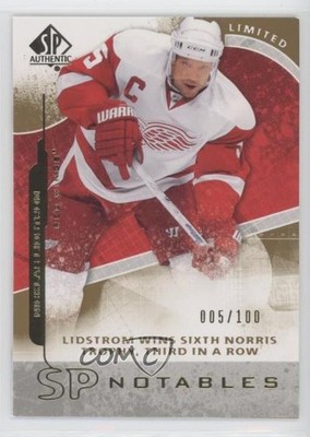 2008-09 SP Authentic SP Notables Limited /100 Nicklas Lidstrom #135 HOF 1q2