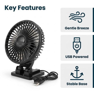 4 Inch Table Fan Desk Fan 3 Speed Quiet Cooling Fan Adjustable Tilt Head