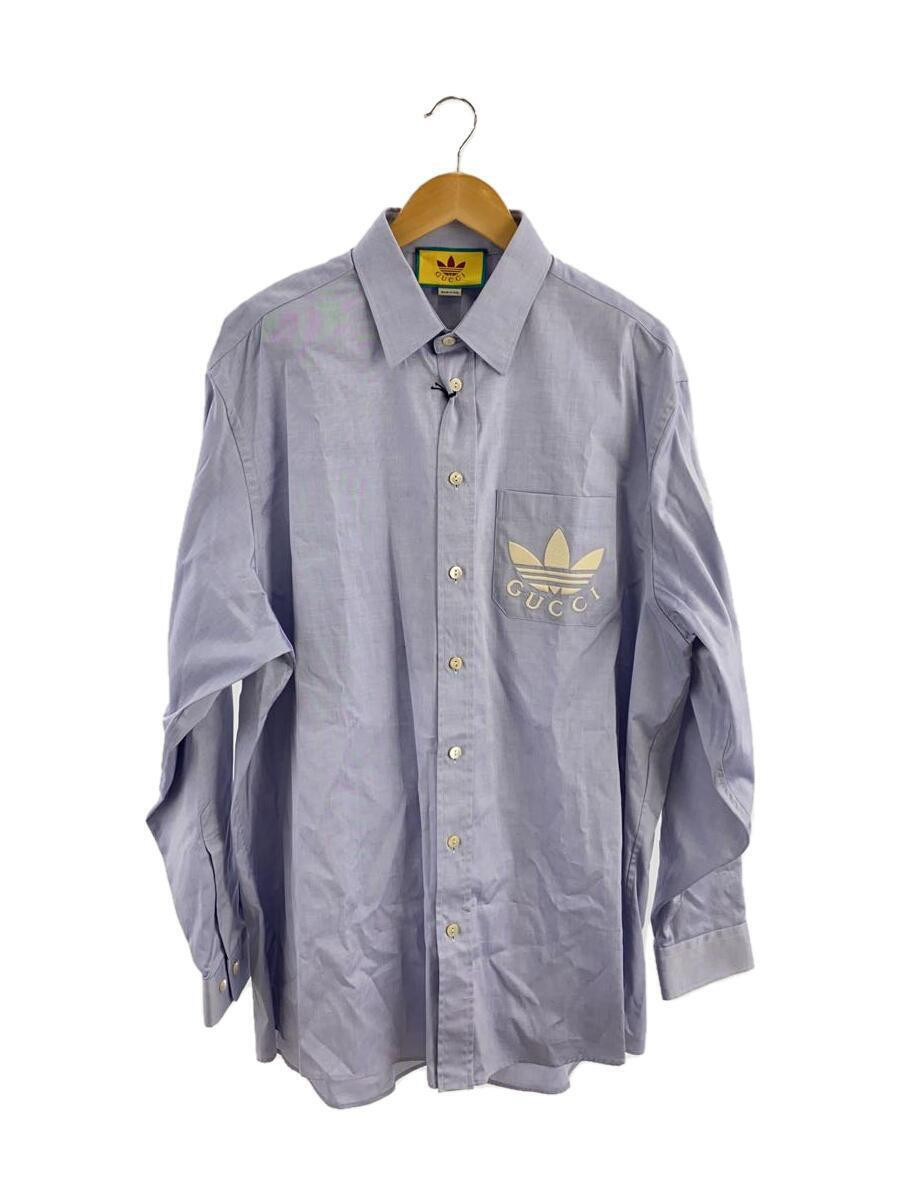 GUCCI 22ss Philafil L/S/Long Sleeve Shirt/52/Cotton/BLU GUCCI 22ss Philafil L/S/Long Sleeve Shirt/52/Cotton/BLU