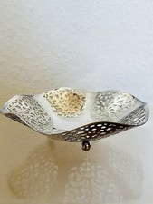 Quist Schale Durchbruchschale Obstschale Konfektschale versilbert 50/60er Jahre