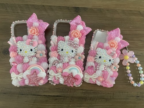 Pink kitty Decoden Cute phone Case - Photo 3 sur 6