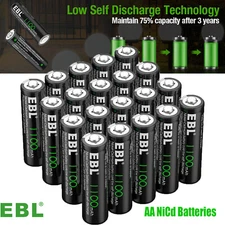 EBL 4-24Pcs 1.2V AA Rechargeable Batteries Double A Battery LOT