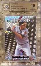 2013 POP 3 MANNY MACHADO ROOKIE RC XFRACTOR TOPPS FINEST #80 BGS 10 PRISTINE!