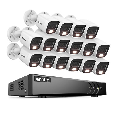 ANNKE 16CH 5MP Lite DVR 1080P Outdoor Security Camera System AI Human Detection
