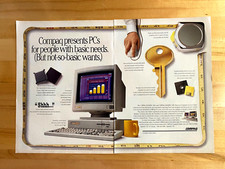 1991 Print Ad Compaq Presents PC's For People With Basic Needs