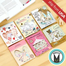 US Lot 64 Japanese Kawaii Cartoon Fairy Tail Sticker Flakes Diary Seal Cute Bear