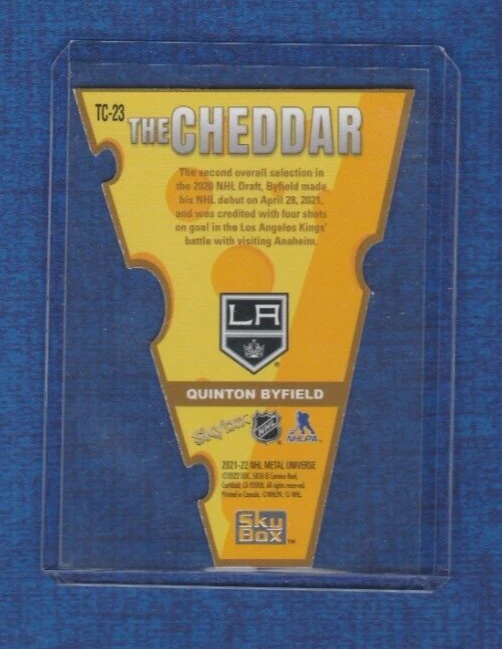 2021-22 SkyBox NHL Metal Universe The Cheddar # TC-23 Quinton Byfield - Image 2 of 2