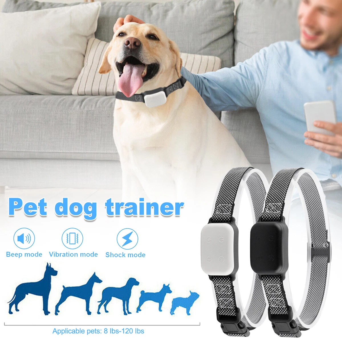 Waterproof Dog Bark Collar Anti Barking Sound Vibratio Stop Training Collar  | eBay