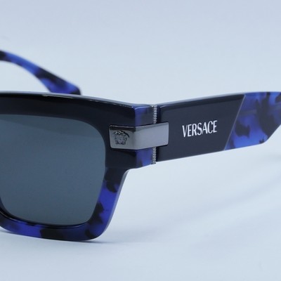 VERSACE VE4464 545887 Havana Blue/Dark Grey 55-20-145 Sunglasses  