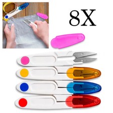 8Pcs Mini Scissors with Cover Thread Snips Scissors for Sewing Portable Snippers