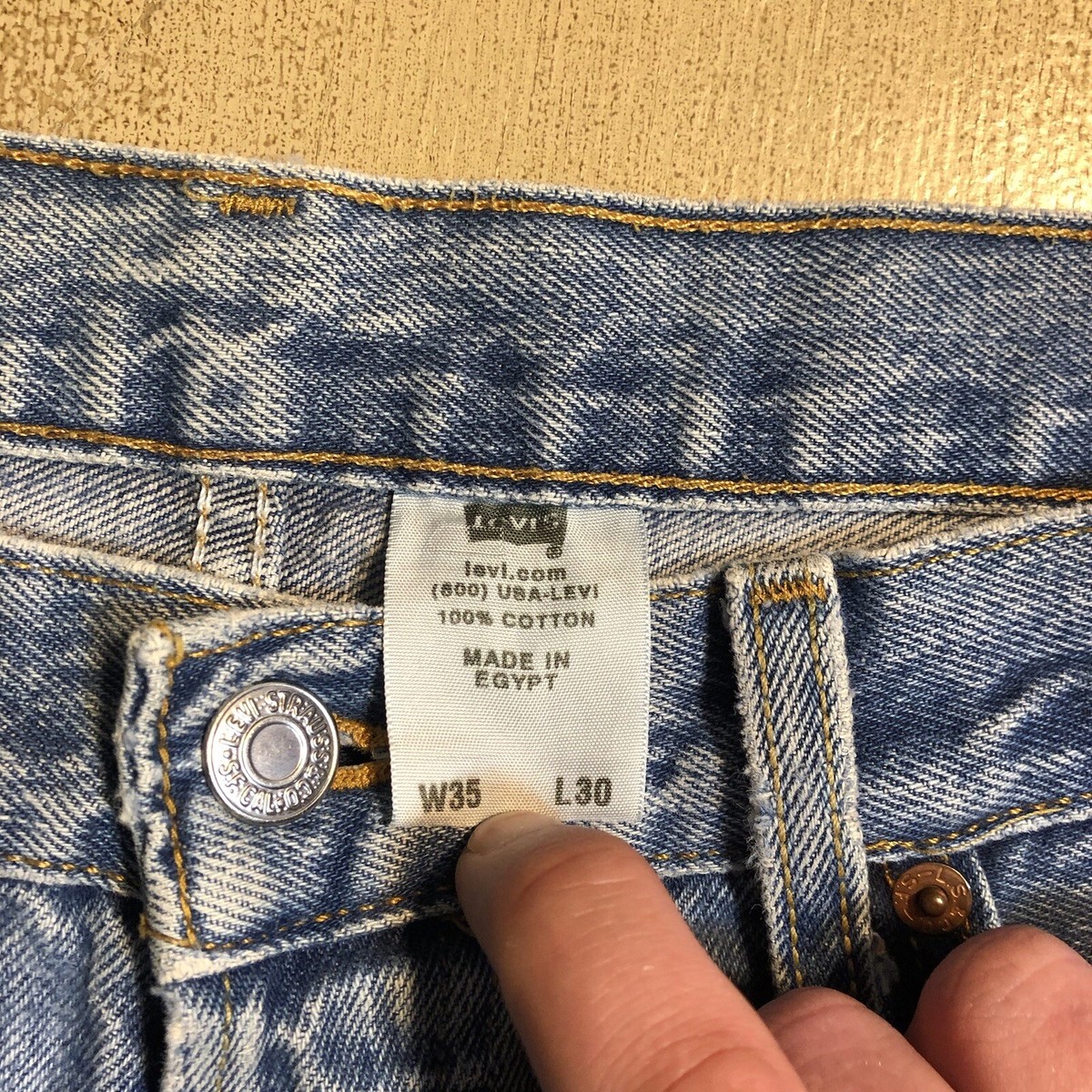 VTG Levis 501 Jeans Mens Tag 35x30 Destroyed Ripped