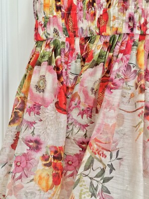 NWOT $1,150 Zimmermann Wonderland Silk Linen Elka Poppy NWOT $1,150 Zimmermann Wonderland Silk Linen Elka Poppy