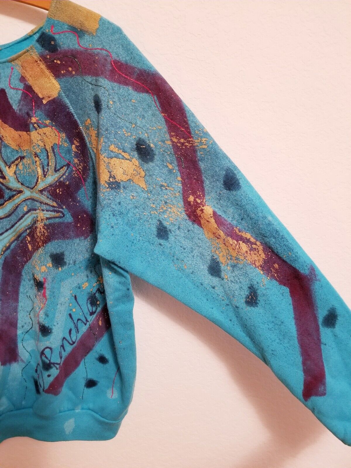 Vintage Unisex Handmade / Painted Original Wearab… - image 5