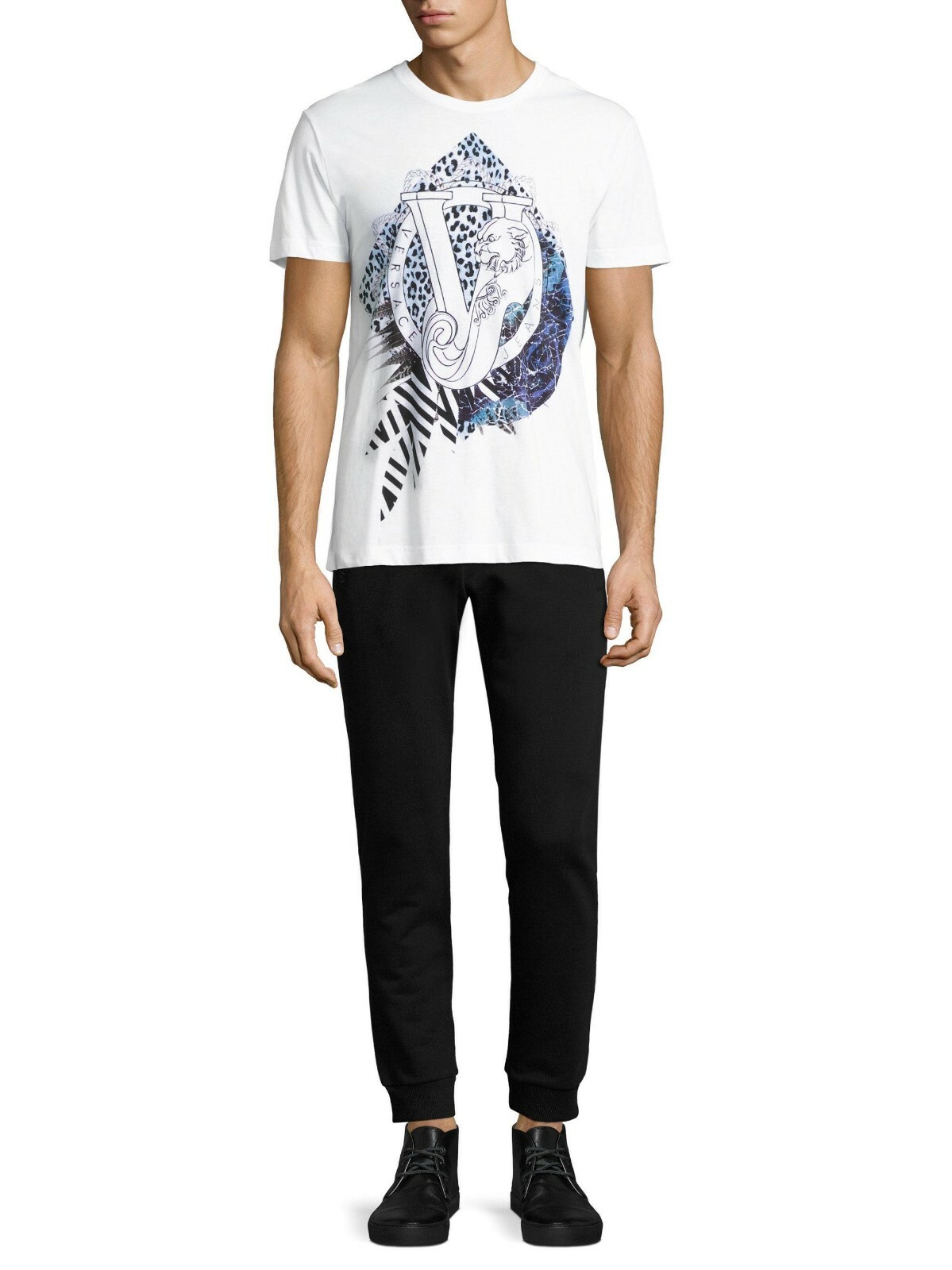 VERSACE JEANS VJ Print T-shirt White image 4