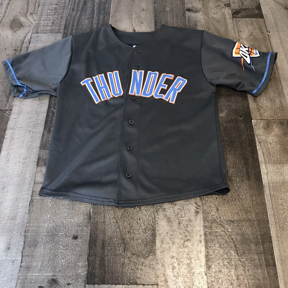 Okc thunder on sale baseball jersey