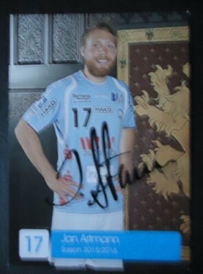 6106 Jan Artmann Bergischer HC Handball Autogrammkarte signiert 2015/16