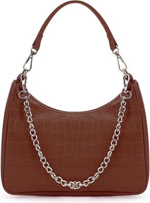 NEW/Never Used! Faux Leather Purse/Shoulder Bag w/Crocodile Pattern & (3) Straps