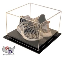 Small Shoe Pair Display Case by GameDay Counter or Desk Top Size 11 and Under