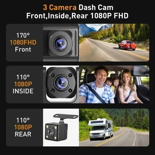 HD 1080p Dual Lens Dashcam - Front/Rear Auto Dash Camera Videorecorder G-Senor - Bild 5 von 18