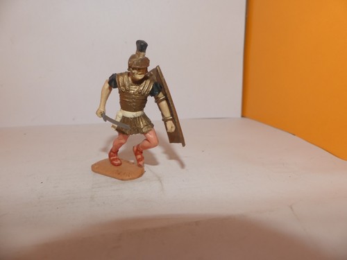 Figurine De Soldat Romain Timpo Toys - Piéton Noir Avec Pilum - Occasion