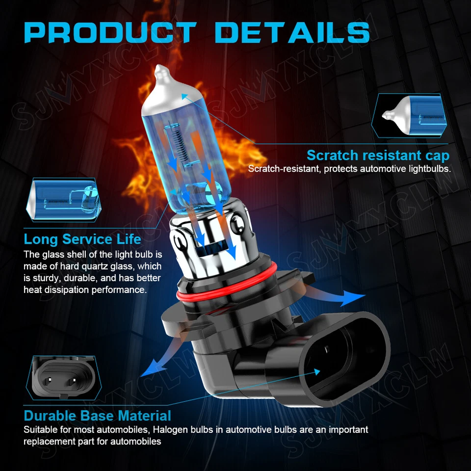 SJMYXCLW 9005 9006 Combo Faro LED Bombillas de haz alto bajo 5000K Blanco Frío Foto 3 de 4