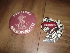 Two 1977 Argo High School Illinois Argonauts Football Fan Booster Club Pins