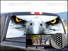 P187 American Eagle Rear Window Tint Graphic Decal Wrap Back Pickup