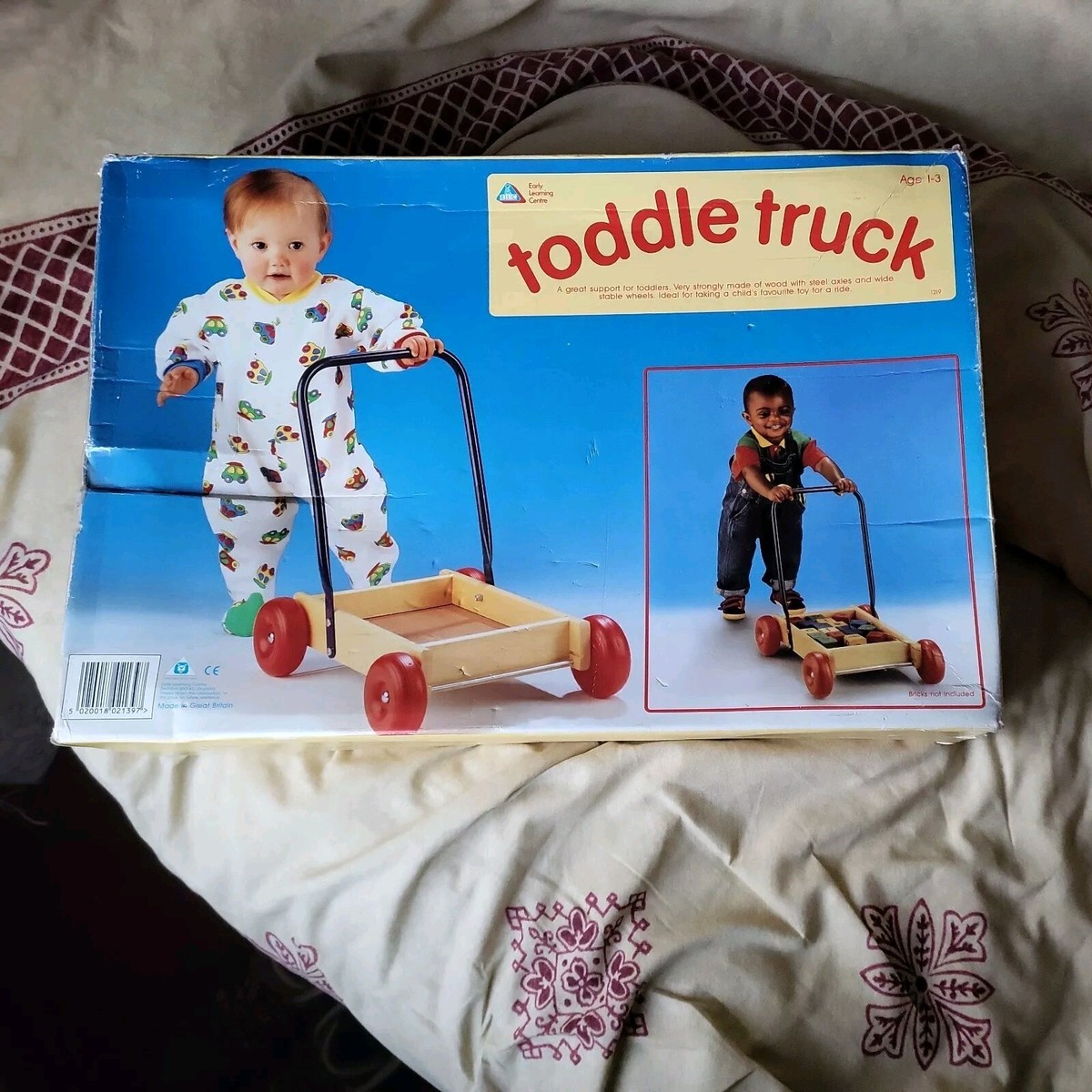 Vintage Early Learning Centre Toddle Truck and coloured bricks