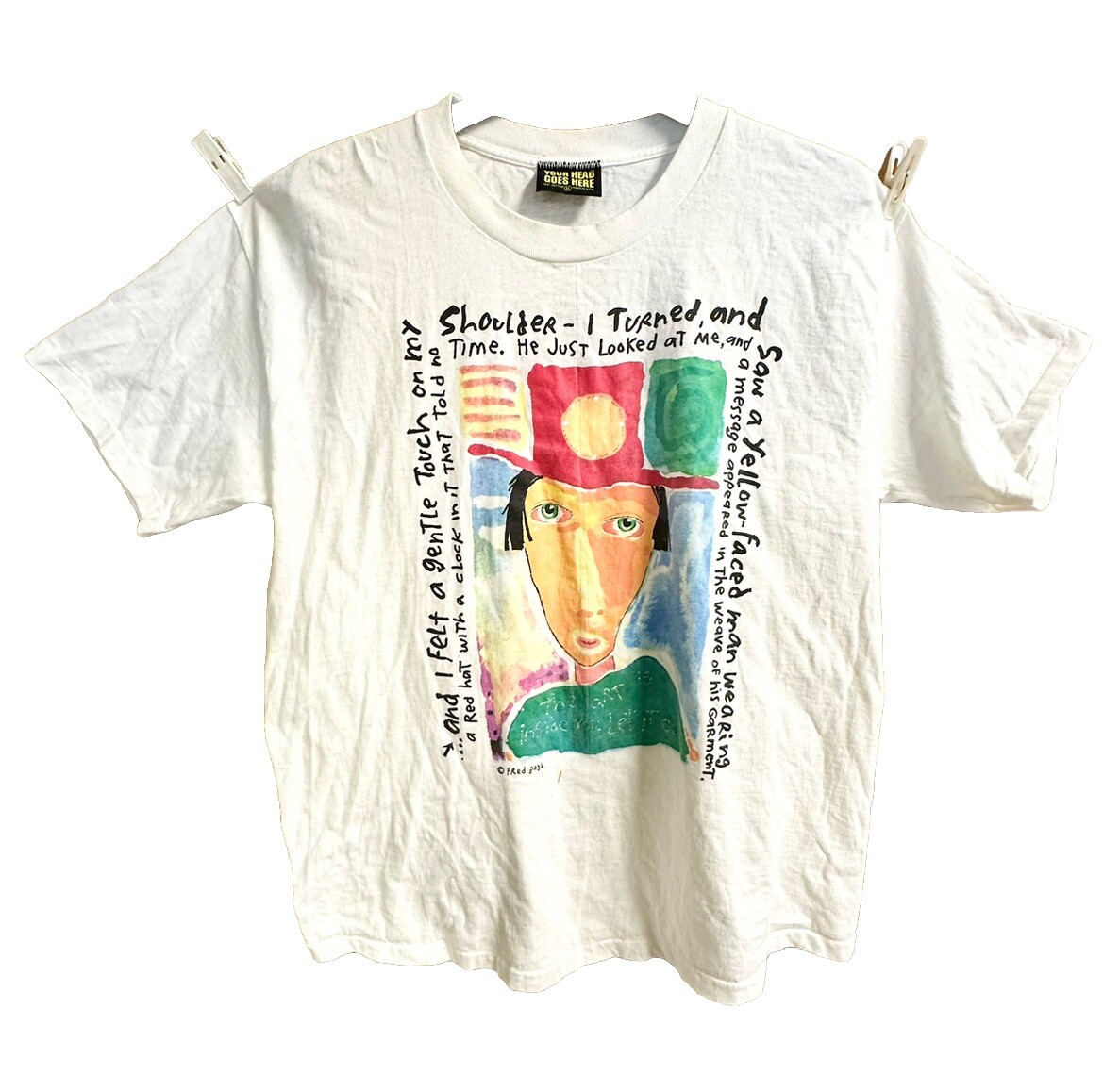 Vintage USA Fred Babb T Shirt Short Sleeve X-Large White 90
