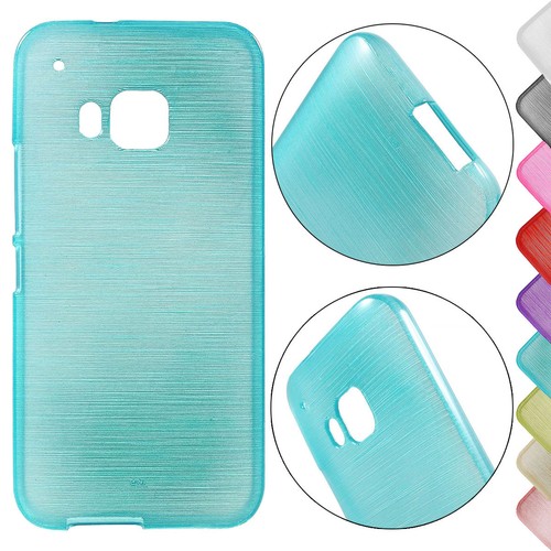 HTC One M9 CASE IN VIELEN FARBEN HANDY HÜLLE SCHUTZ TASCHE BRUSHED TPU BUMPER - Bild 1 von 11