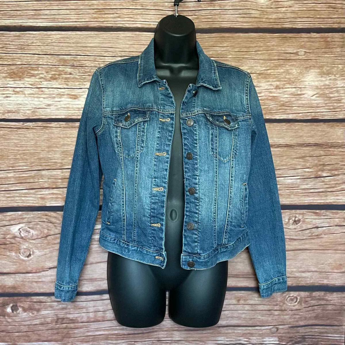 Jean Jacket S Gap Medium Wash Blue Indigo Denim Coat Great Lines