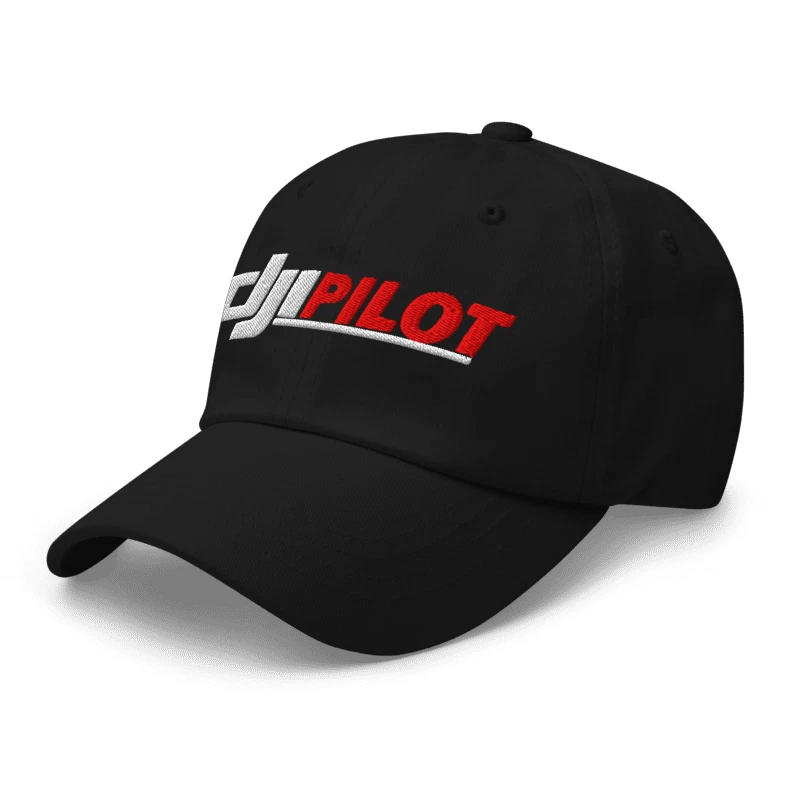 Dji Pilot Logo Inspired Embroidered Adjustable Classic Dad Hat