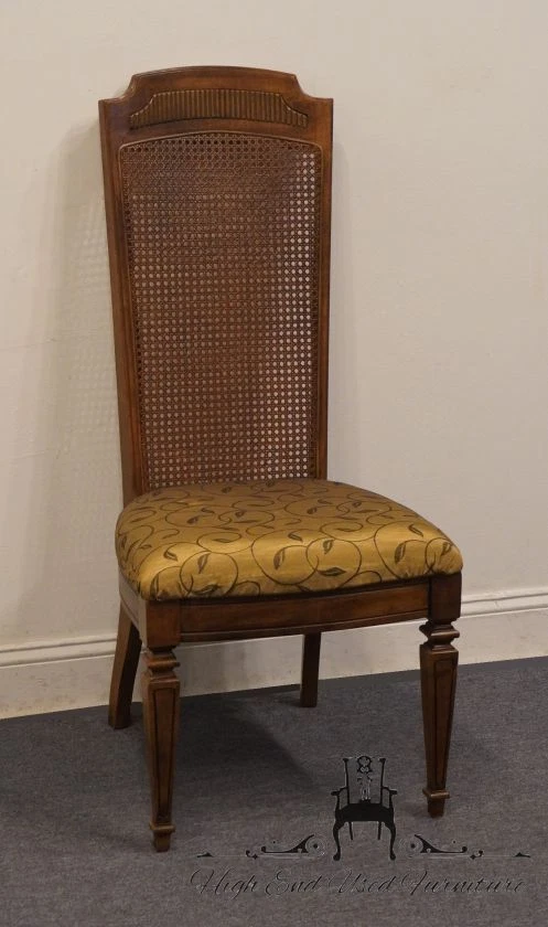 Silla auxiliar de comedor de madera frutal con respaldo provincial italiano Stanley Furniture 43... Foto 4 de 4