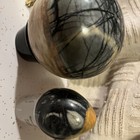 Large 2 1/2 Pds Onyx Polished Stone W/2 Eggs Alabaster Lefton Made In Italy — photo 3