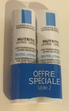 2X La Roche Posay NUTRITIC Lip Balm 4.7ml Very Dry Lips Transforming New Sealed